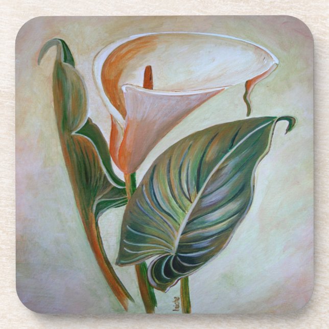 Dessous-de-verre Calla Lily Beau Art Botanique (Devant)