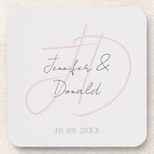 Dessous-de-verre Calligraphie classique tendance monogramme