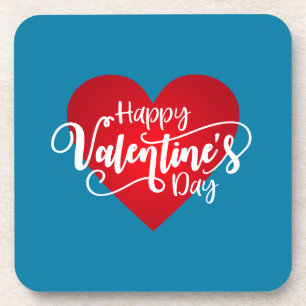 Dessous-de-verre Calligraphie Heureuse Sainte-Valentin DESSOUS DE