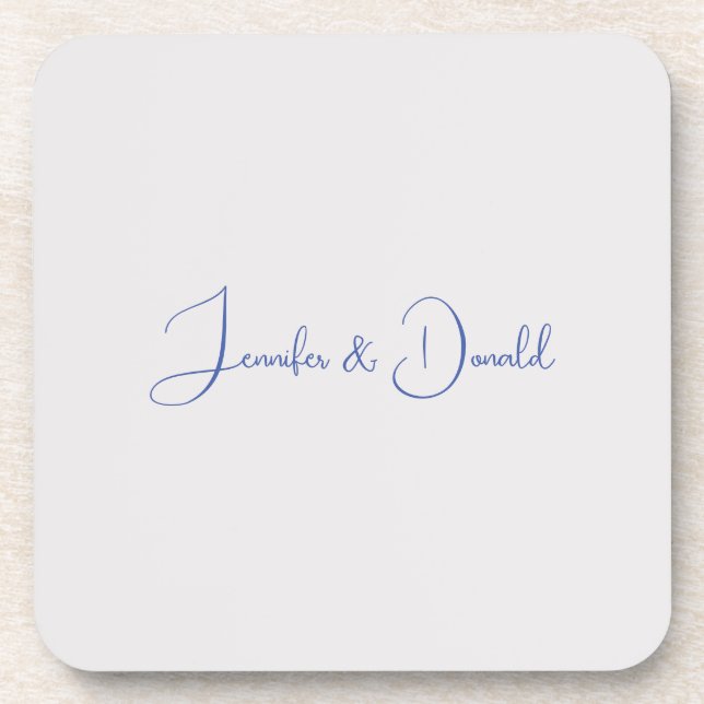 Dessous-de-verre Calligraphie tendance écriture classique personnel (Devant)