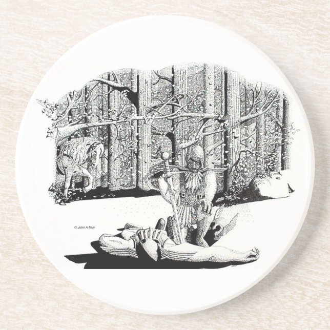 Dessous de verre - Camarade tombée (noir) (Devant)