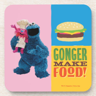 Dessous-de-verre Camion fourré de Cookie Monster   Gonger Make Food