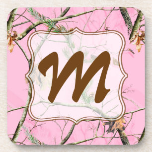 Dessous-de-verre Camo rose Camouflage Chasse Monogramme Dessous de 