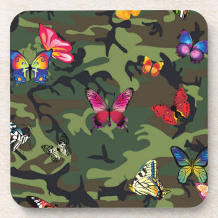 Dessous-de-verre camouflage papillon