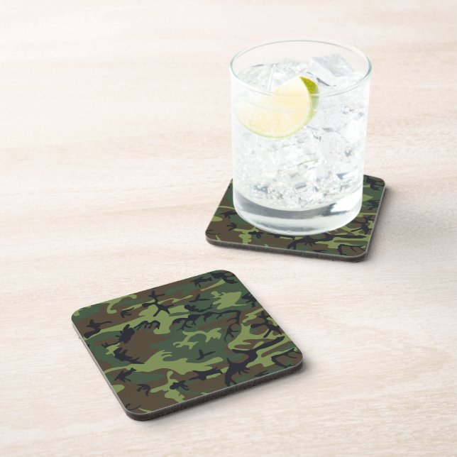 Dessous-de-verre Camouflage vert militaire (Côté Droit)