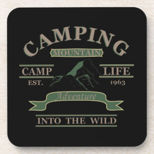 Dessous-de-verre Camping extérieur vie de camping