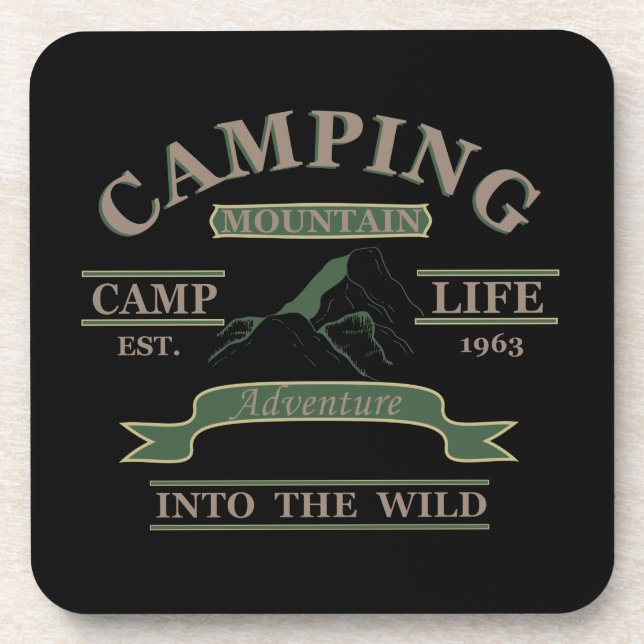 Dessous-de-verre Camping extérieur vie de camping (Devant)