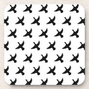 Dessous-de-verre Canards volants noirs et blancs