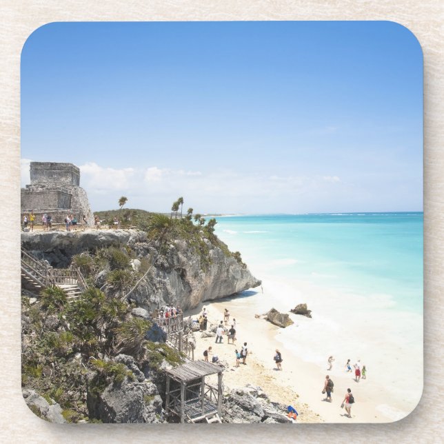 Dessous-de-verre Cancun, Quintana Roo, Mexique - Ruines sur une col (Devant)