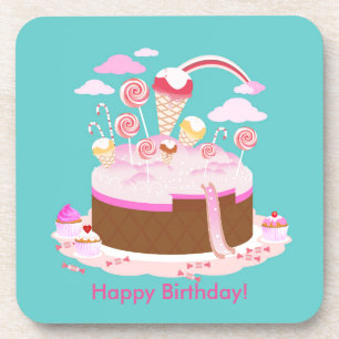 Dessous-de-verre Candy and chocolate cake for birthday party