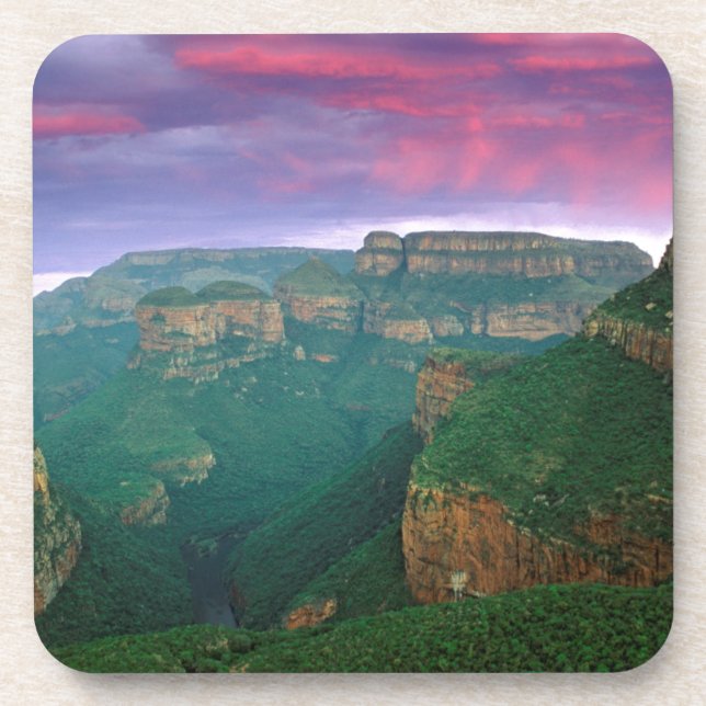 Dessous-de-verre Canyon de Blyde River au coucher du soleil, Afriqu (Devant)