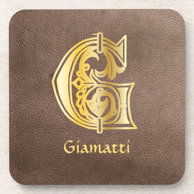 Dessous-de-verre Capitale décorative botanique médiévale G (Devant)