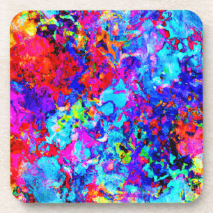 Dessous-de-verre Captivation des jeux de couleurs du Motif Abstrait