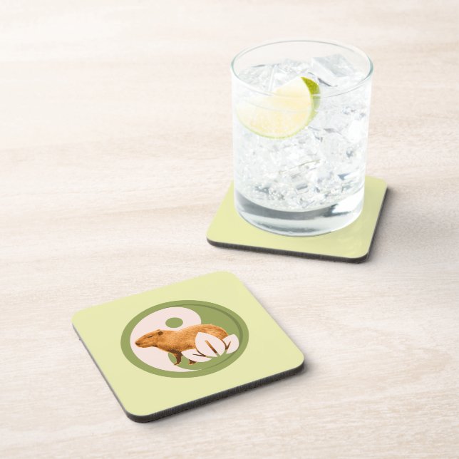 Dessous-de-verre Capybara Zen Yin Yang Nature Paisible (Côté Droit)