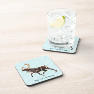 Dessous-de-verre Caribou/Renne d'art populaire