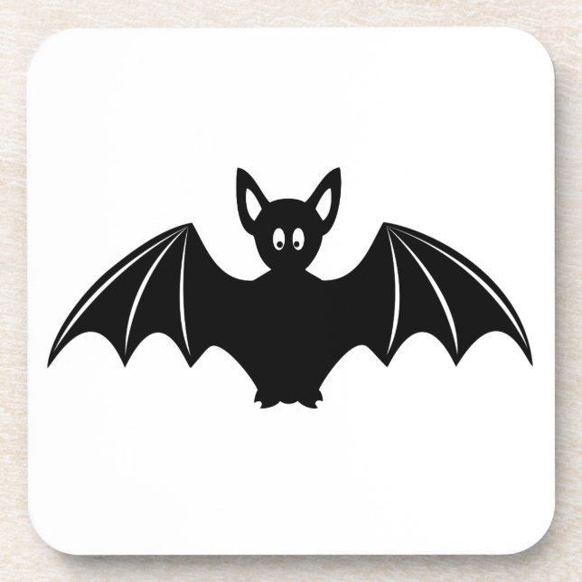 Dessous-de-verre Caricature de chauve-souris à halloween (Devant)