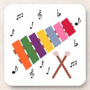 Dessous-de-verre Caricature multilingue pour instruments de musique