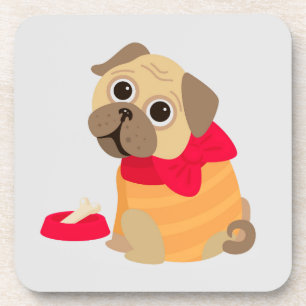 Dessous-de-verre Carlin Love adorable carlin chiot chien