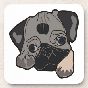 DESSOUS-DE-VERRE CARLIN PUPPY DOG