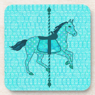 Dessous-de-verre Carousel Horse - Turquoise et Aqua