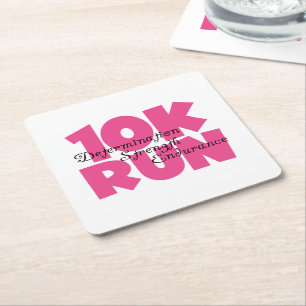 Dessous De Verre Carré 10K Run Sport Rose