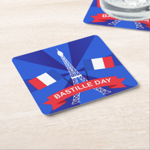 Dessous De Verre Carré 14 juillet Fête Nationale Française