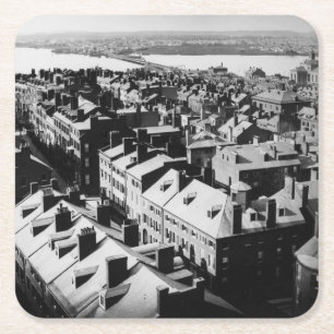 Dessous De Verre Carré 1859 : La ville de Boston, le Massachusetts