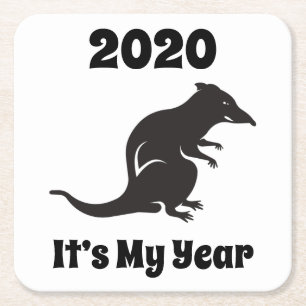 Dessous De Verre Carré 2020 Mon année de rat