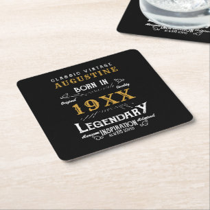Dessous De Verre Carré 40e anniversaire personnalisé