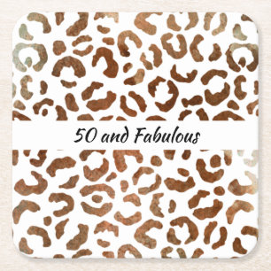 Dessous De Verre Carré 50 et Fabulous Big Cat Abstrait