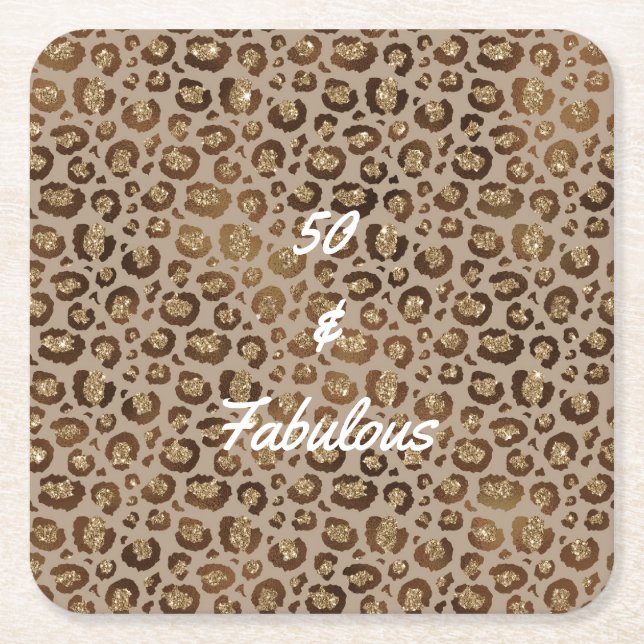 Dessous De Verre Carré 50 et Fabulous Cheetah Print (Devant)