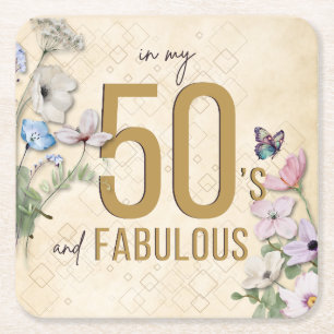 Dessous De Verre Carré 50 et Fleur sauvage fabuleux