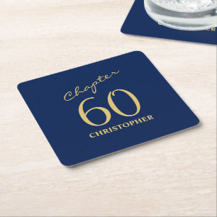 Dessous De Verre Carré 60e anniversaire Blue Gold