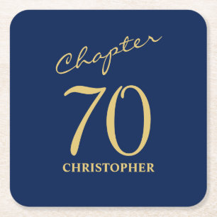 Dessous De Verre Carré 70e anniversaire Blue Gold Chapitre 70