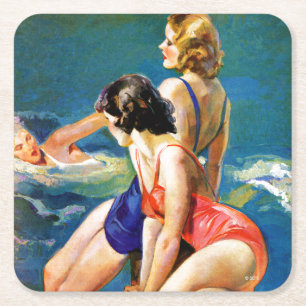 Dessous De Verre Carré À la piscine