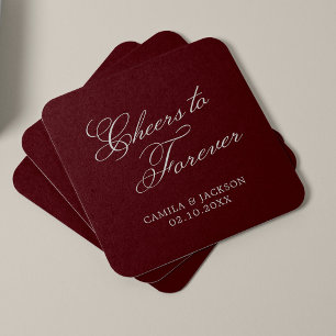 Dessous De Verre Carré À la vie éternelle Mariage Bordeaux