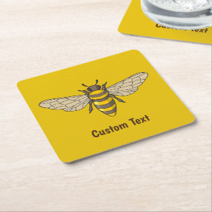 Dessous De Verre Carré abeille