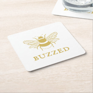 Dessous De Verre Carré Abeille Drôle Étourdie