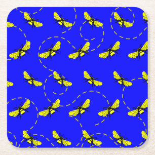 Dessous De Verre Carré Abeilles