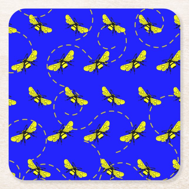 Dessous De Verre Carré Abeilles (Devant)