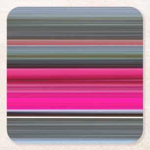 Dessous De Verre Carré Abstrait n° 1 : Cerise et gris