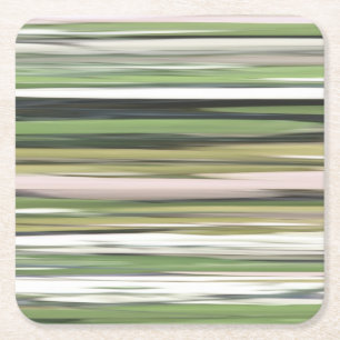 Dessous De Verre Carré Abstrait n° 2 : Flou vert olive