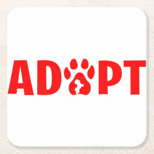 Dessous De Verre Carré Adopter Dont Shop - Havanais