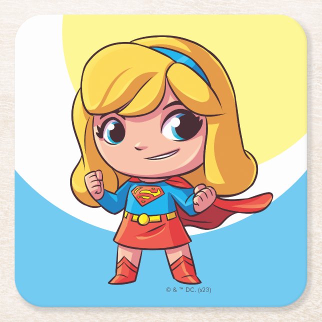 Dessous De Verre Carré Adorable Stance Supergirl (Devant)