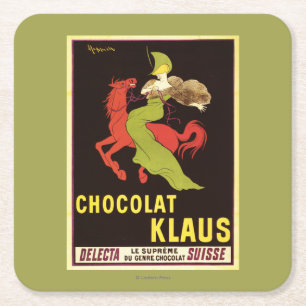 Dessous De Verre Carré Affiche de publicité de Chocolat Klaus
