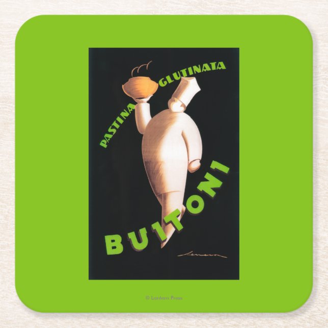 Dessous De Verre Carré Affiche promotionnelle de pâtes de Buitoni (Devant)