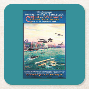 Dessous De Verre Carré Affiche promotionnelle décommandée d'avion de