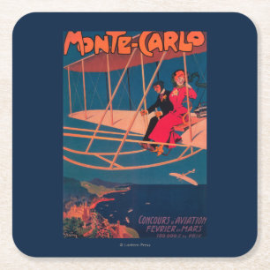 Dessous De Verre Carré Affiche sportive d'aviation