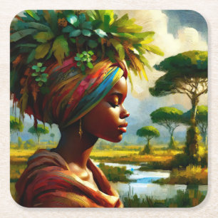 Dessous De Verre Carré Afrique