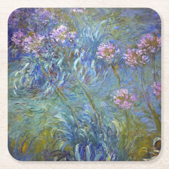 Dessous De Verre Carré Agapanthus, Monet (Devant)